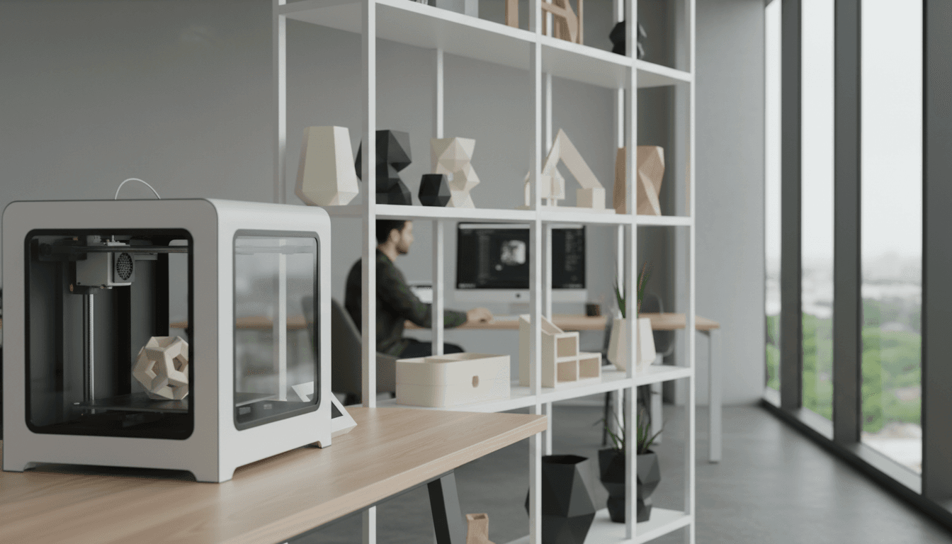 3D printing workspace and design studio