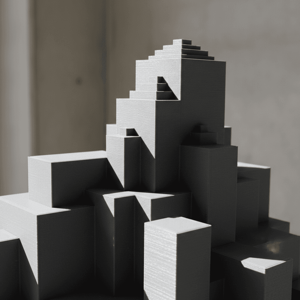 Tech-forward geometric 3D print